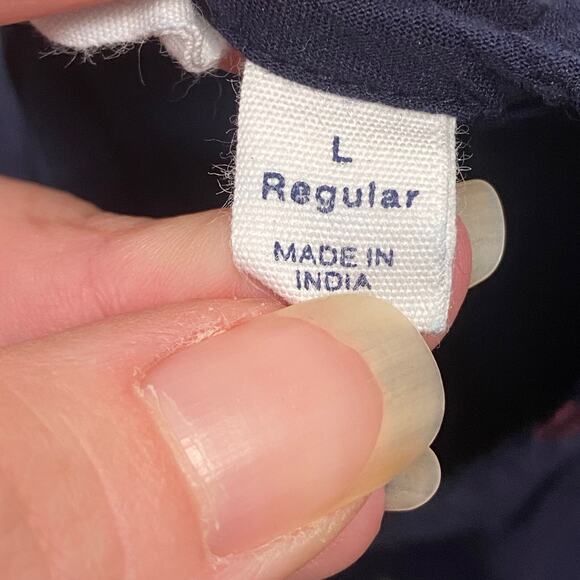 Gap Kids Girls Blue Metallic Print Long Sleeve Cotton Trapeze Dress Size L 10 - Picture 4 of 6